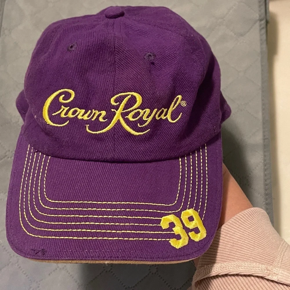 Tangerine Purple and Yellow Hat Crown Royal